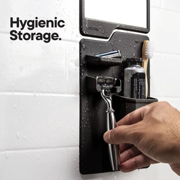 Tooletries Harvey & Oliver Set Shower Mirror, Toothbrush & Razor Holder - Picture 6 of 11